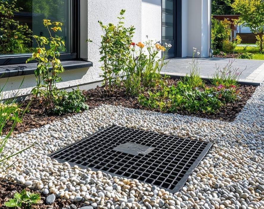 Commercial landscaping drainage repair for erosion control in West Palm Beach, FL-1