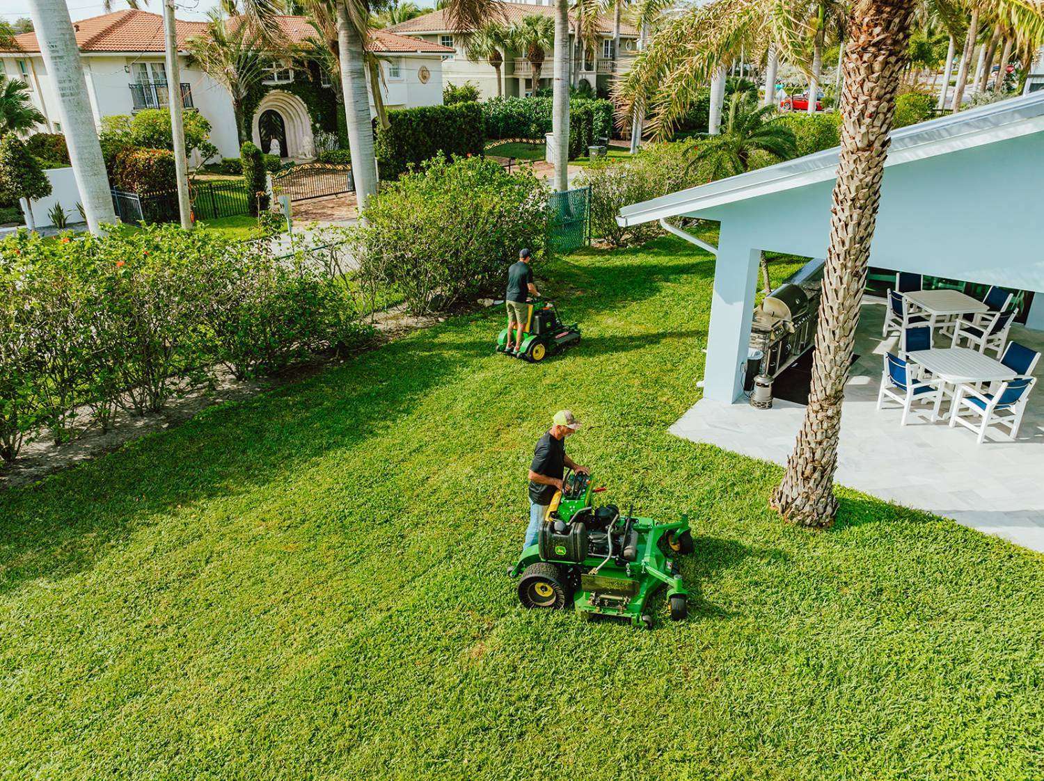 Professional landscape company maintaining common areas in West Palm Beach, FL