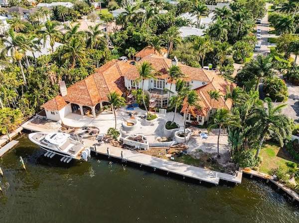 Estate renovation in progress with landscape construction and pool installation in Palm Beach, FL-1-1