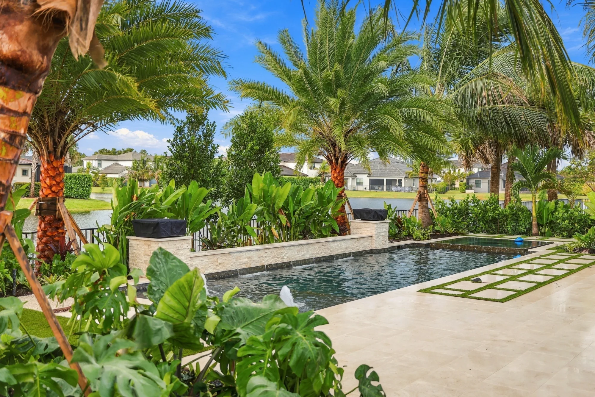 Manicured grounds